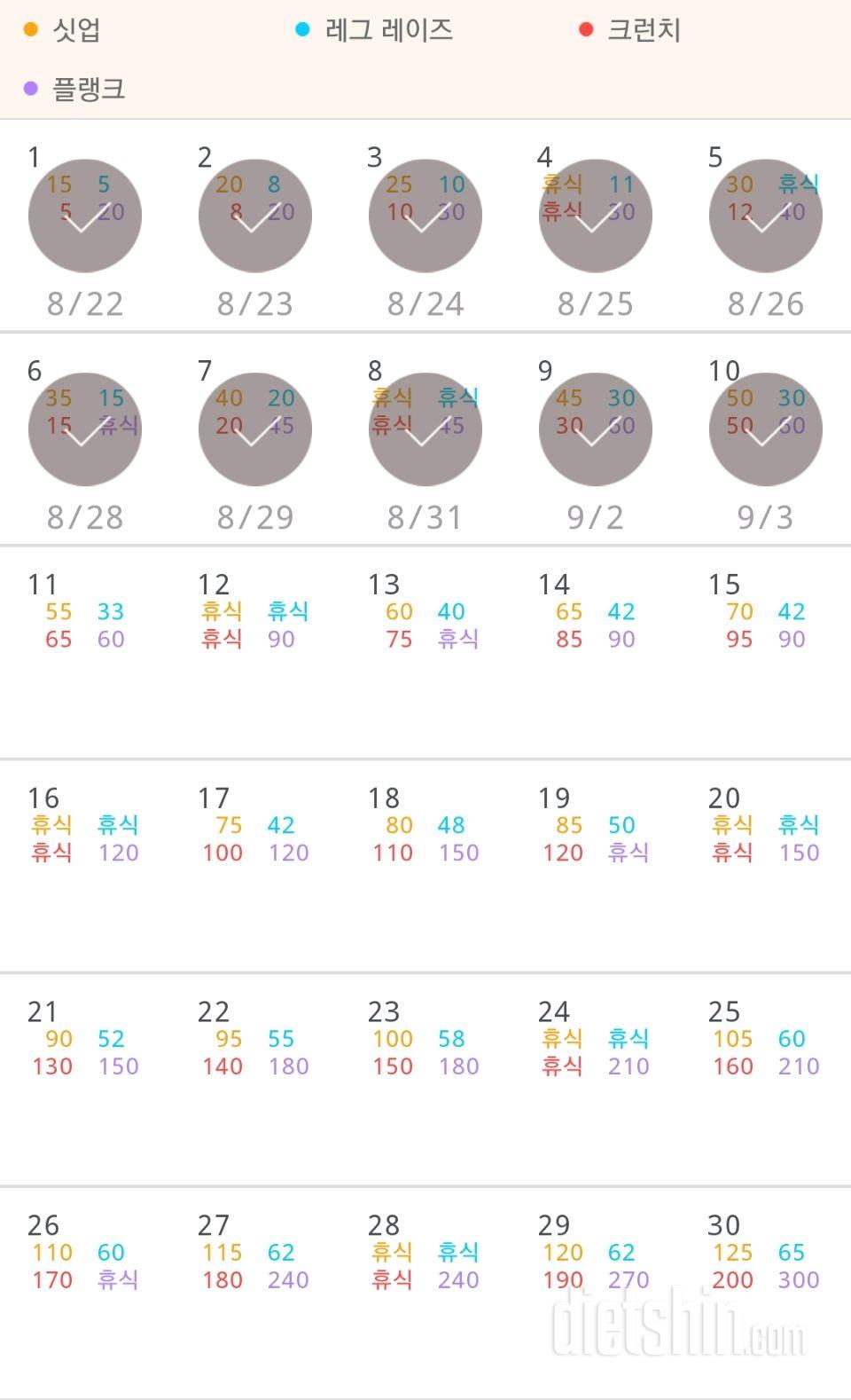 30일 복근 만들기 40일차 성공!