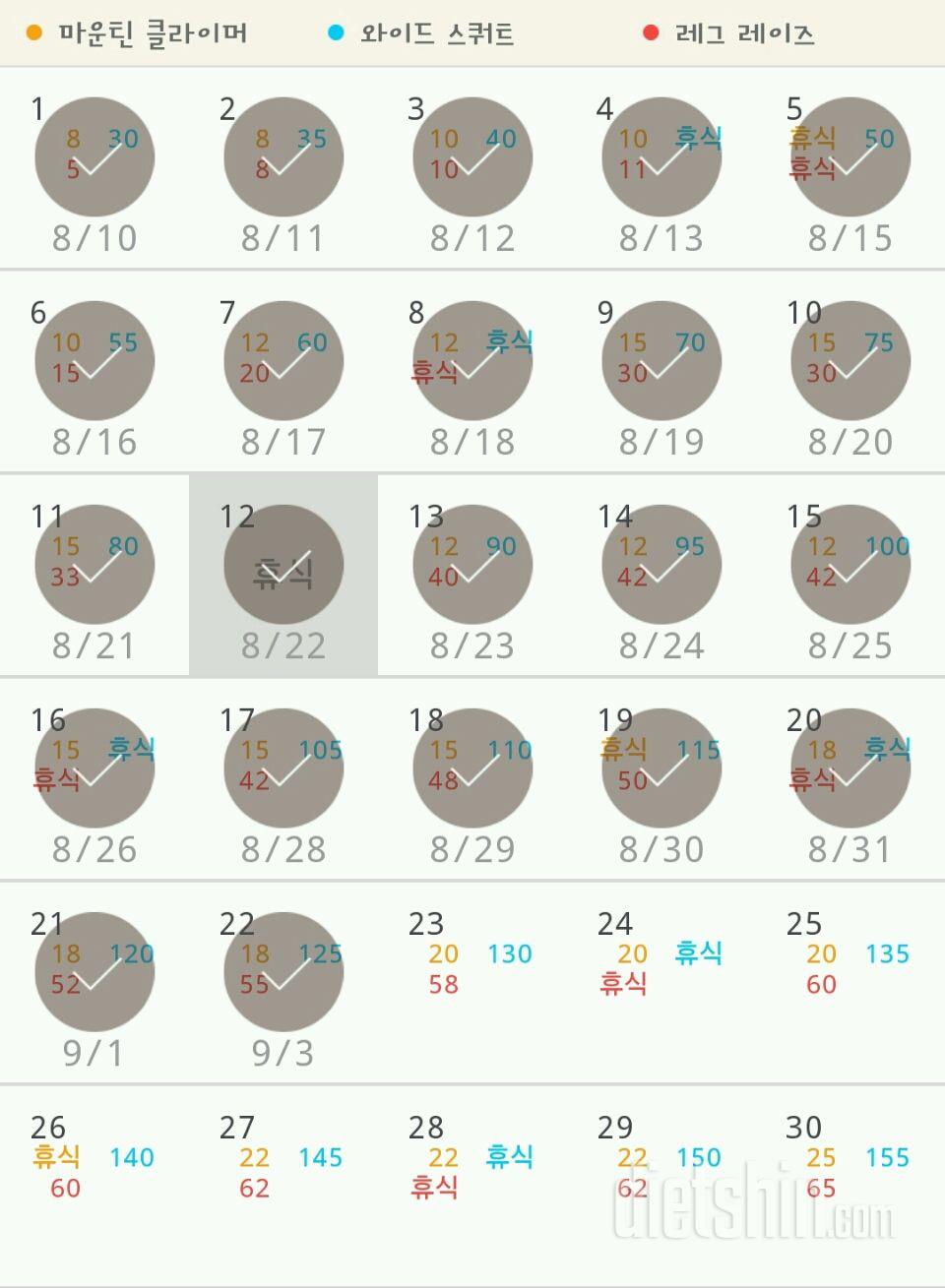 30일 체지방 줄이기 22일차 성공!