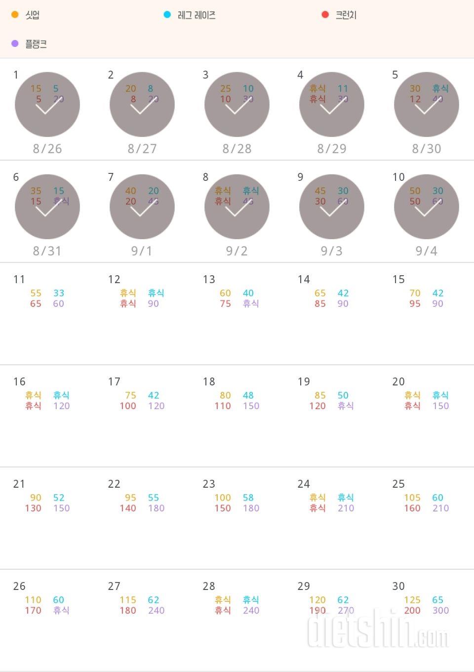 30일 복근 만들기 10일차 성공!