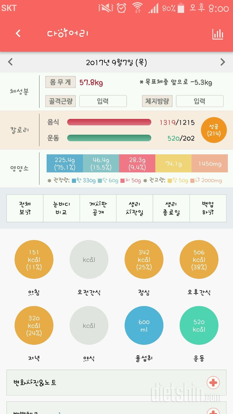 30일 야식끊기 18일차 성공!