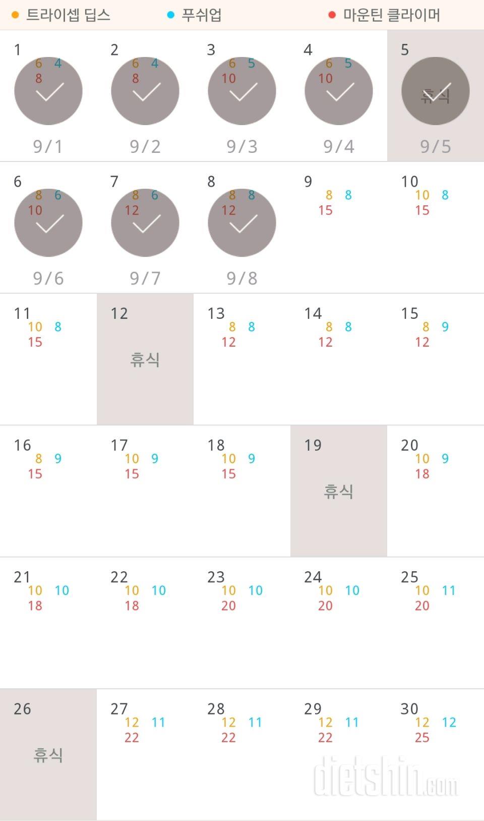 30일 슬림한 팔 8일차 성공!