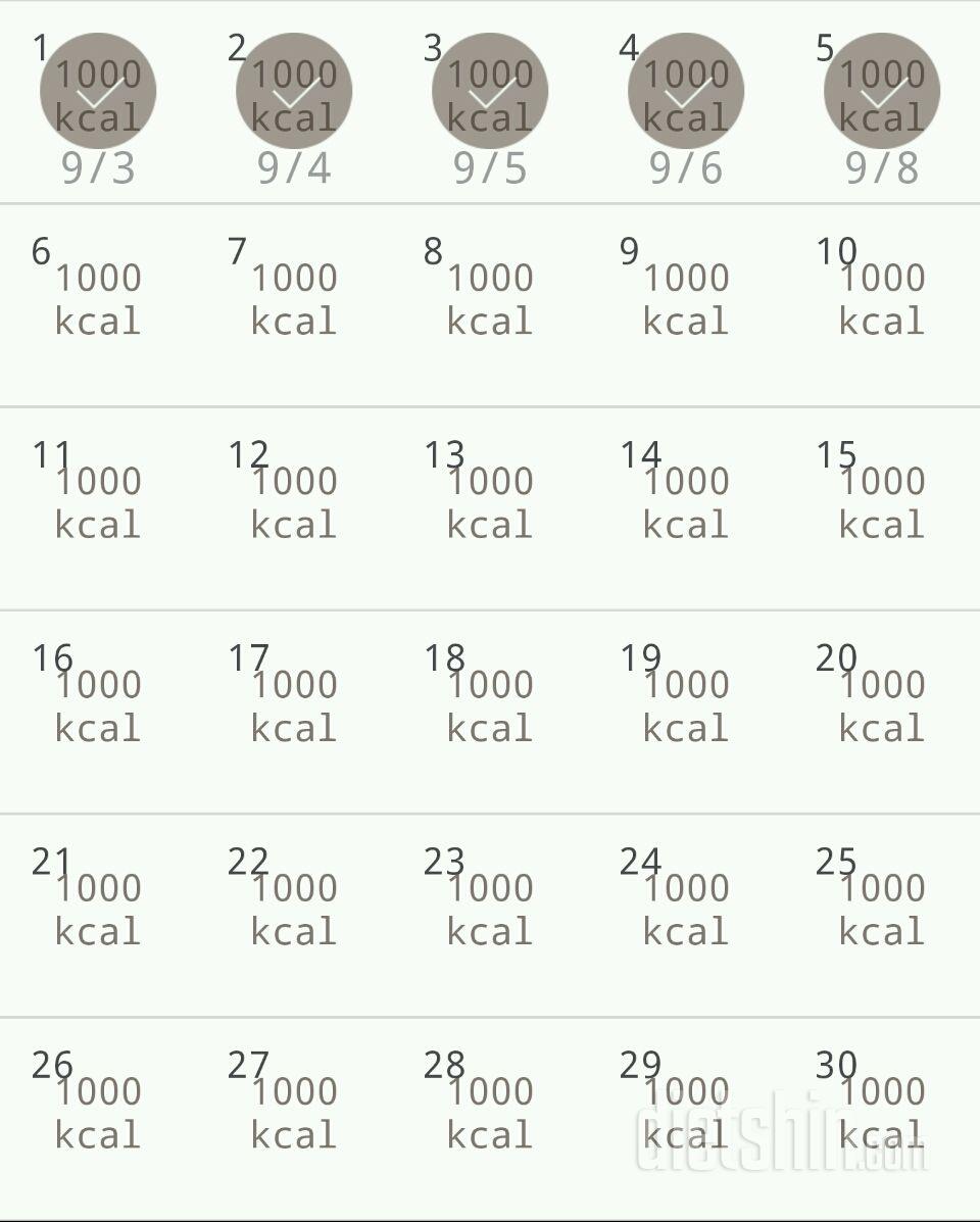 30일 1,000kcal 식단 35일차 성공!