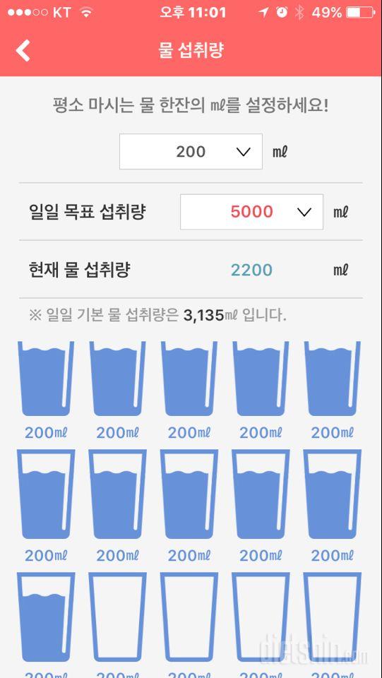 30일 하루 2L 물마시기 10일차 성공!