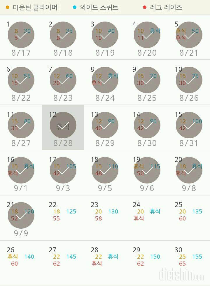 30일 체지방 줄이기 21일차 성공!