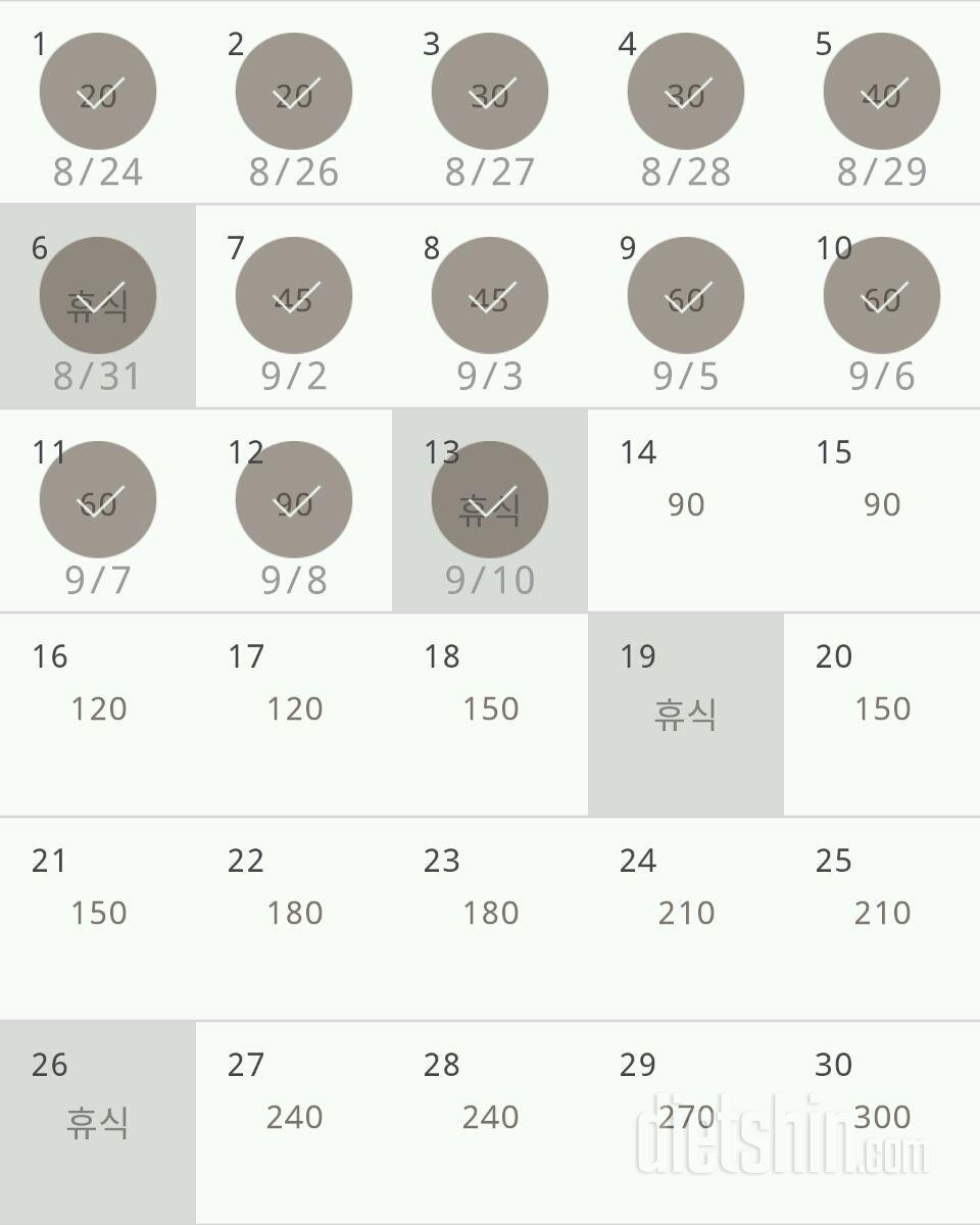 30일 플랭크 13일차 성공!