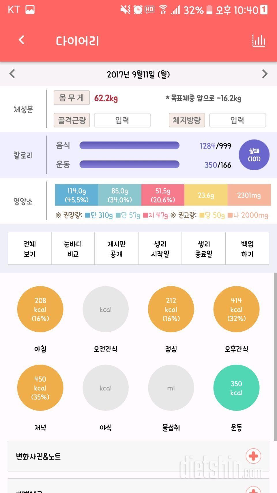 9/6-9/10 5일동안 먹은결과!!