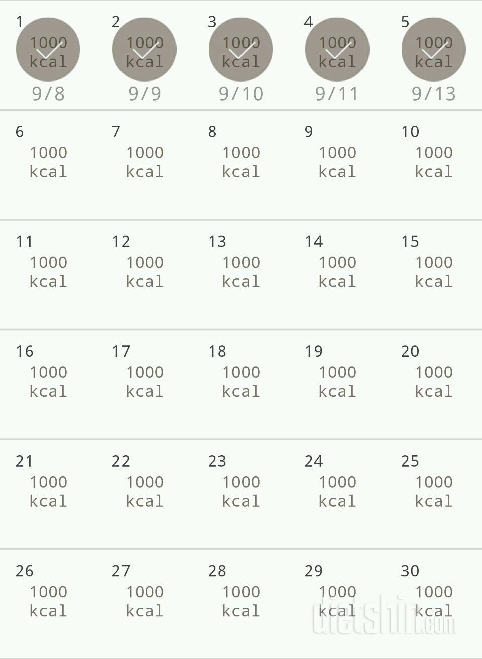 30일 1,000kcal 식단 35일차 성공!