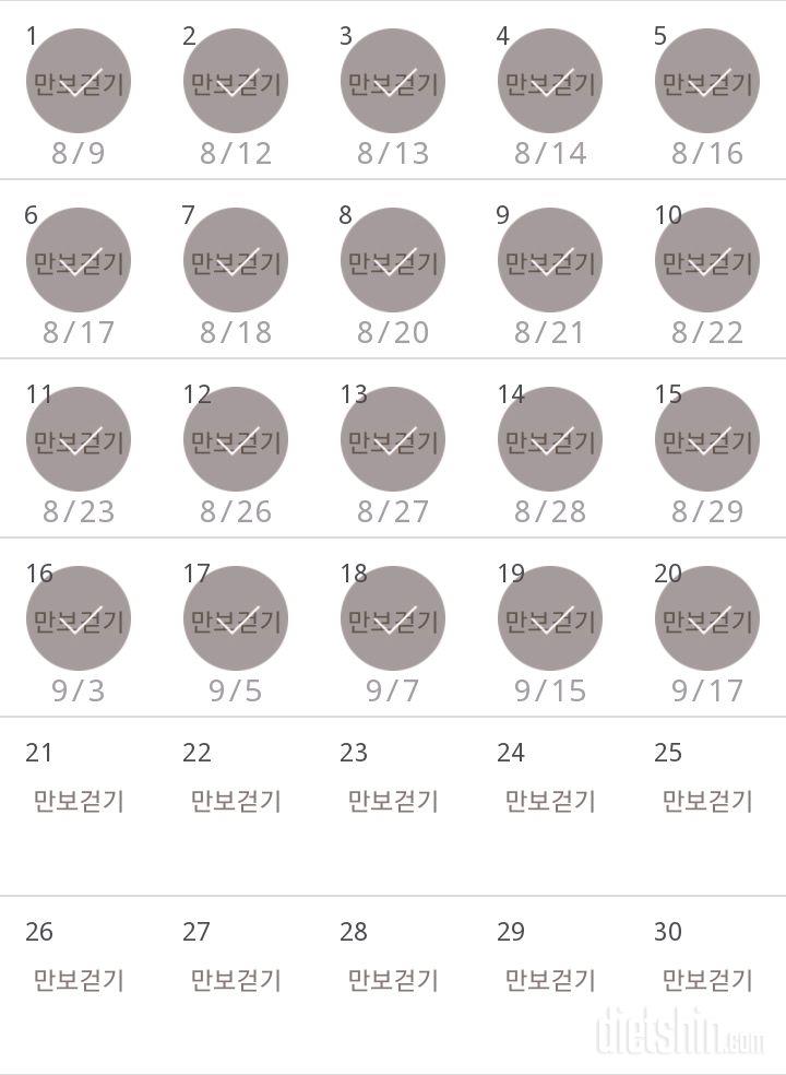 30일 만보 걷기 20일차 성공!