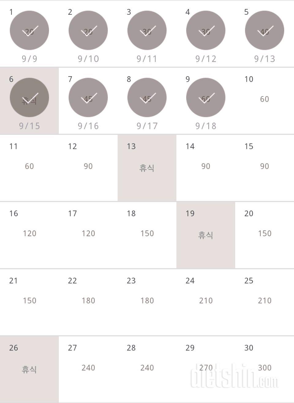 30일 플랭크 219일차 성공!