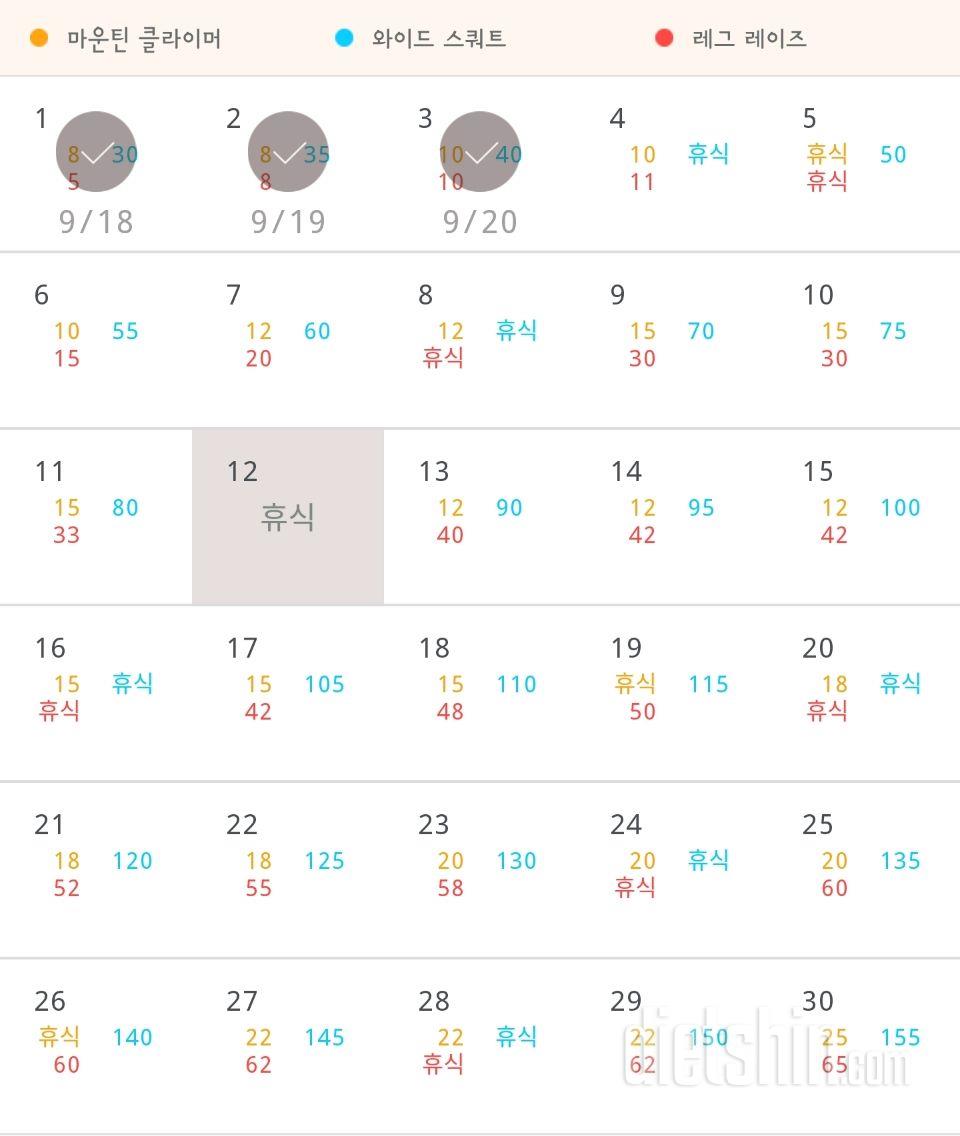 30일 체지방 줄이기 3일차 성공!