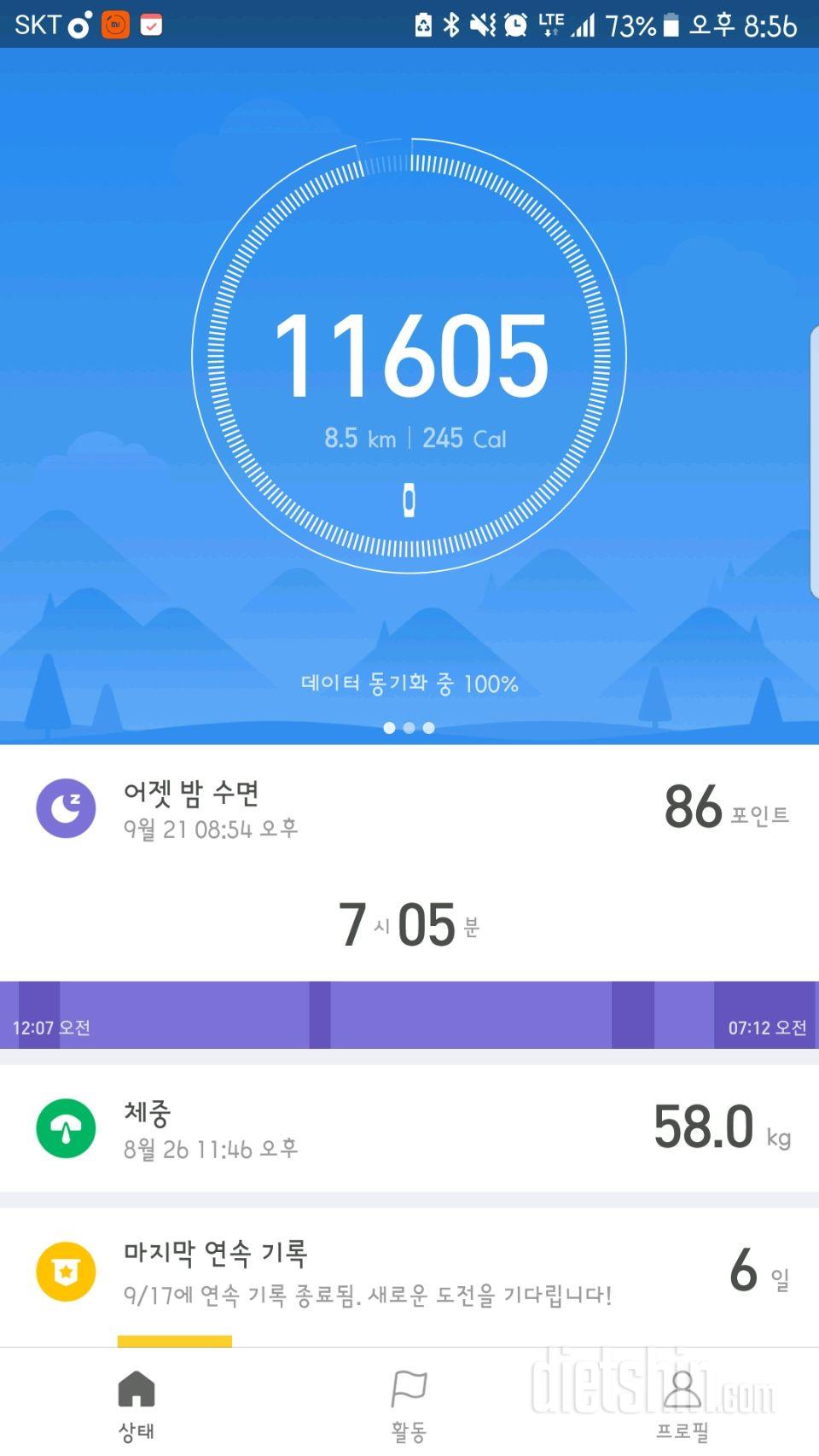 30일 만보 걷기 5일차 성공!