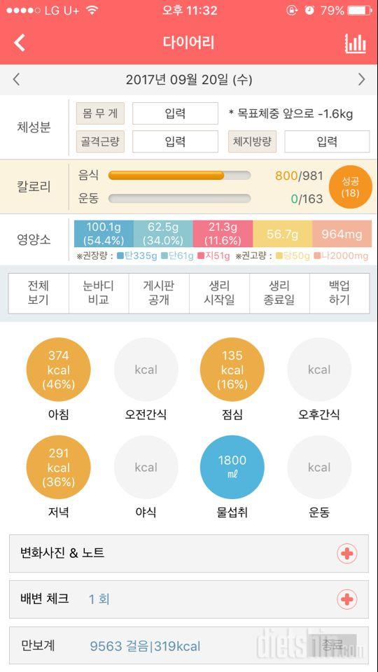 30일 1,000kcal 식단 33일차 성공!