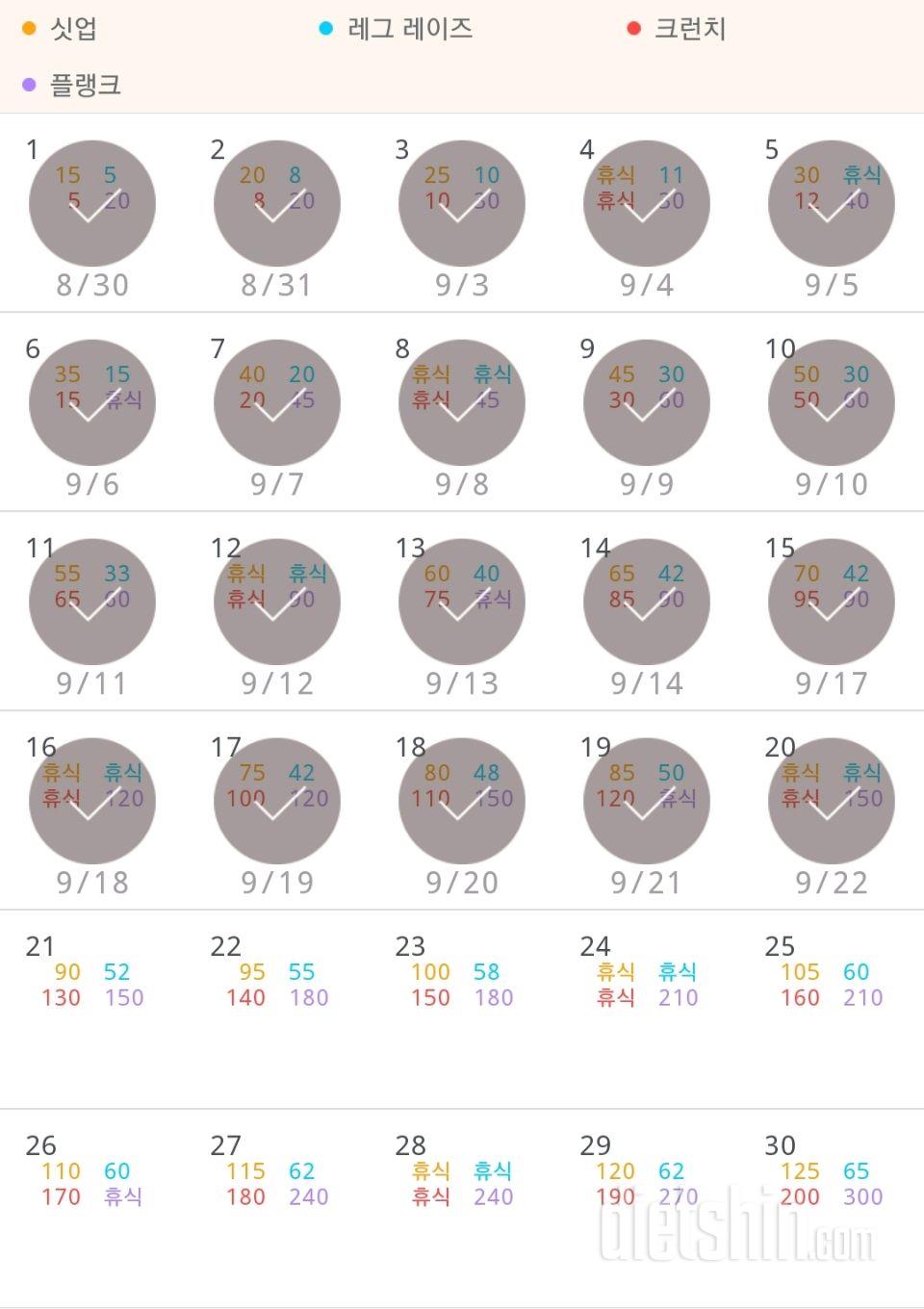 30일 복근 만들기 80일차 성공!