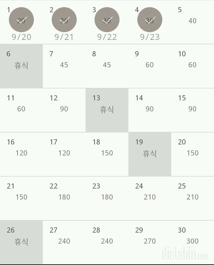 30일 플랭크 4일차 성공!