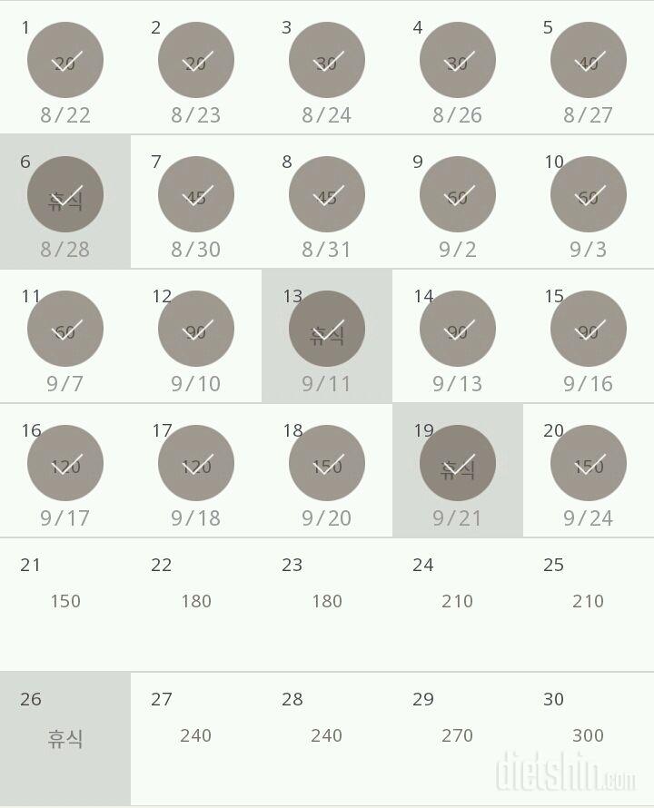 30일 플랭크 20일차 성공!