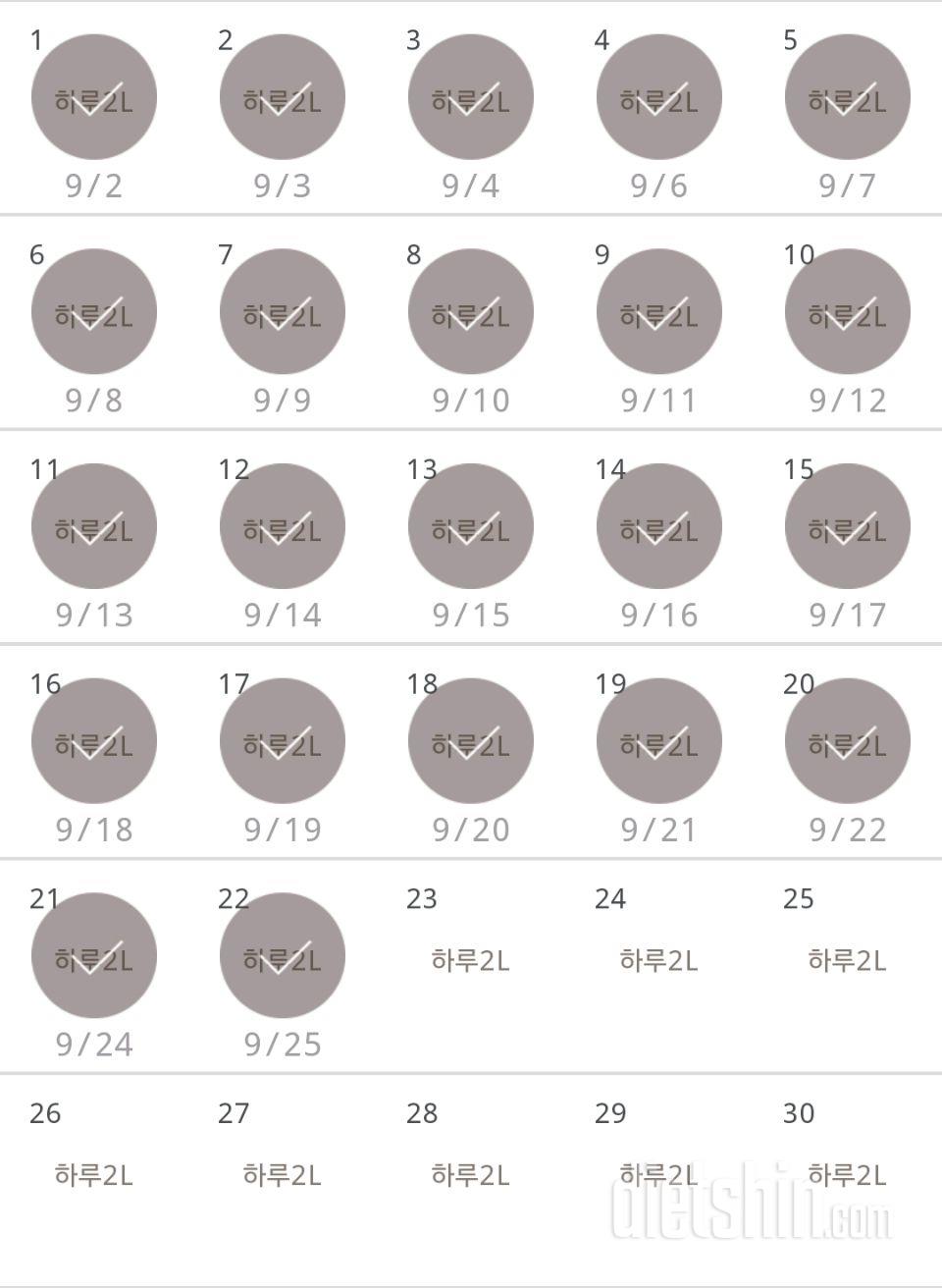 30일 하루 2L 물마시기 142일차 성공!