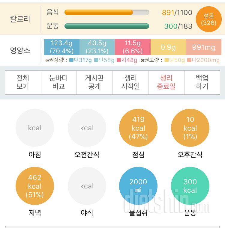 30일 1,000kcal 식단 25일차 성공!