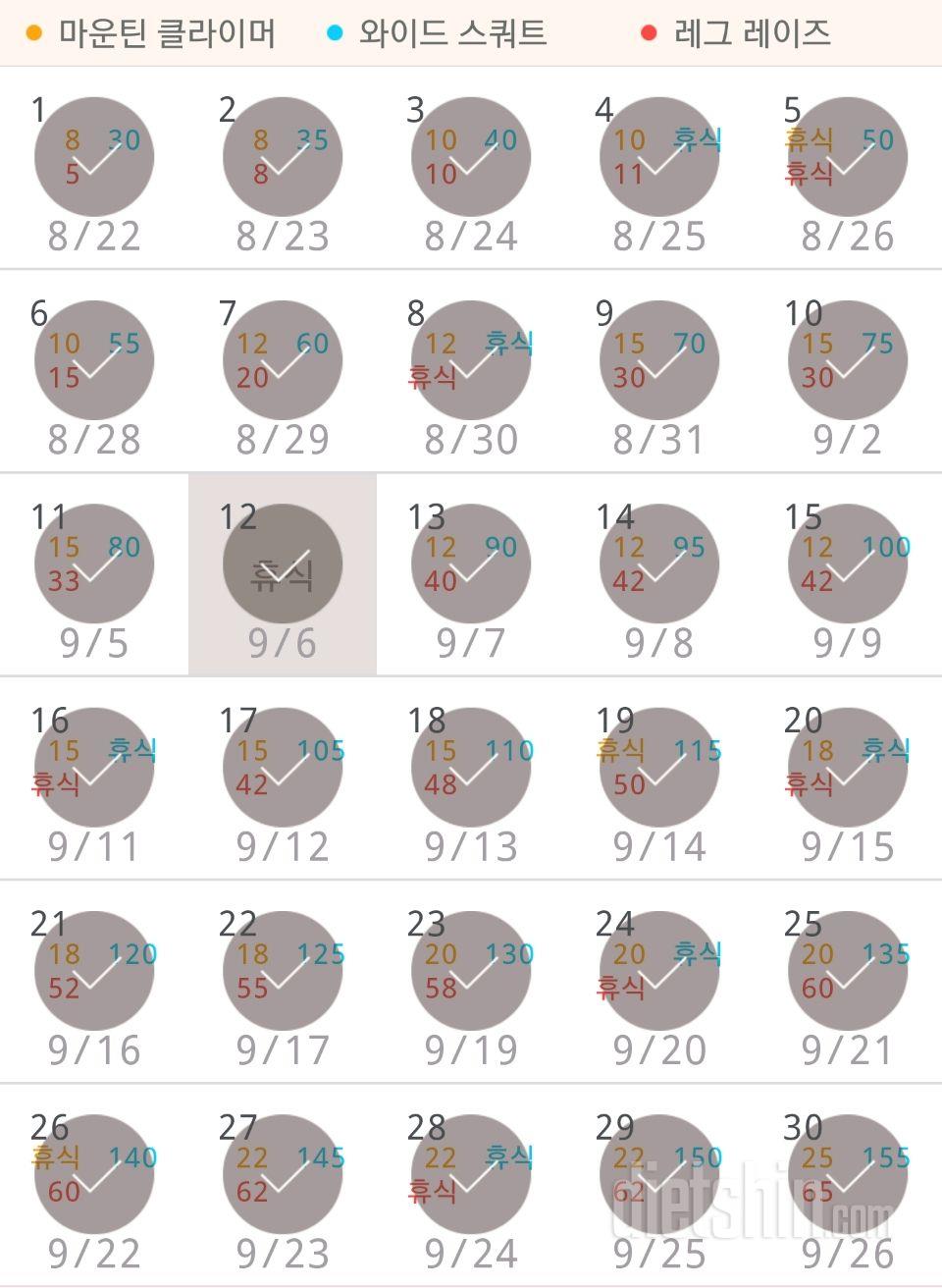 30일 체지방 줄이기 30일차 성공!