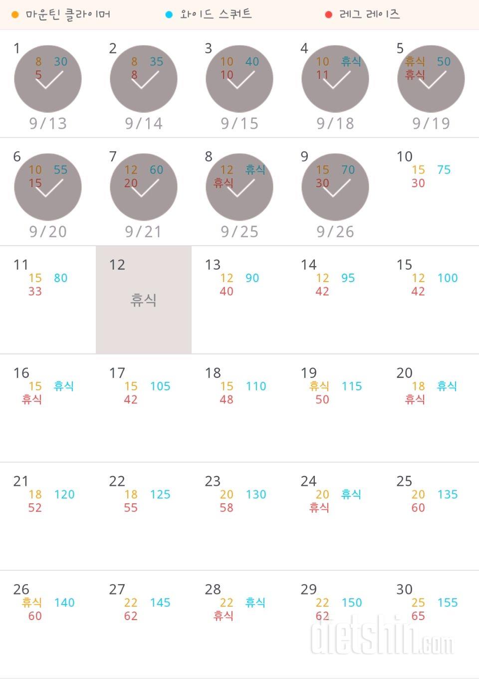 30일 체지방 줄이기 9일차 성공!