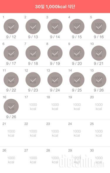 30일 1,000kcal 식단 46일차 성공!