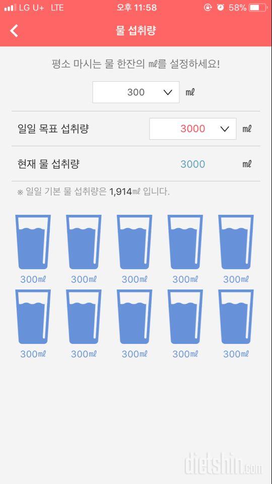 30일 하루 2L 물마시기 31일차 성공!