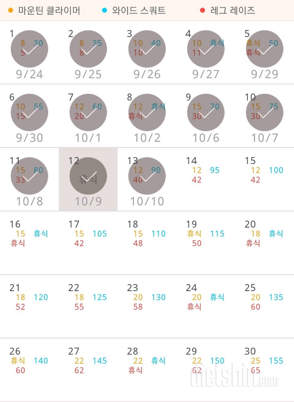 30일 체지방 줄이기 13일차 성공!