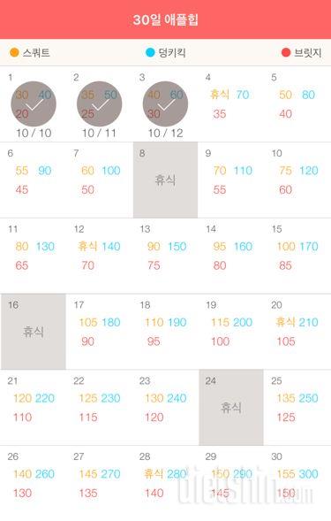 30일 애플힙 33일차 성공!