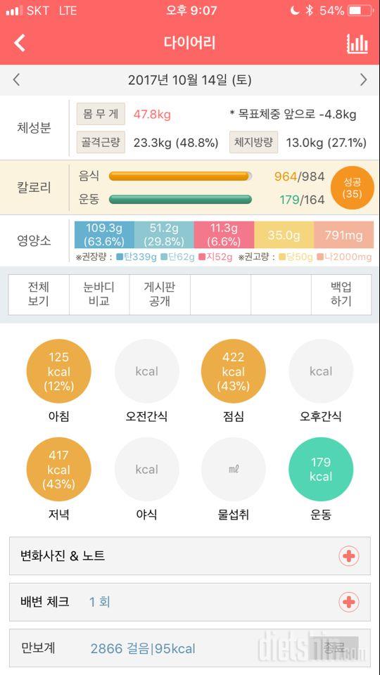 30일 당줄이기 10일차 성공!