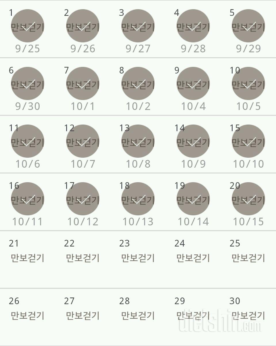 30일 만보 걷기 20일차 성공!