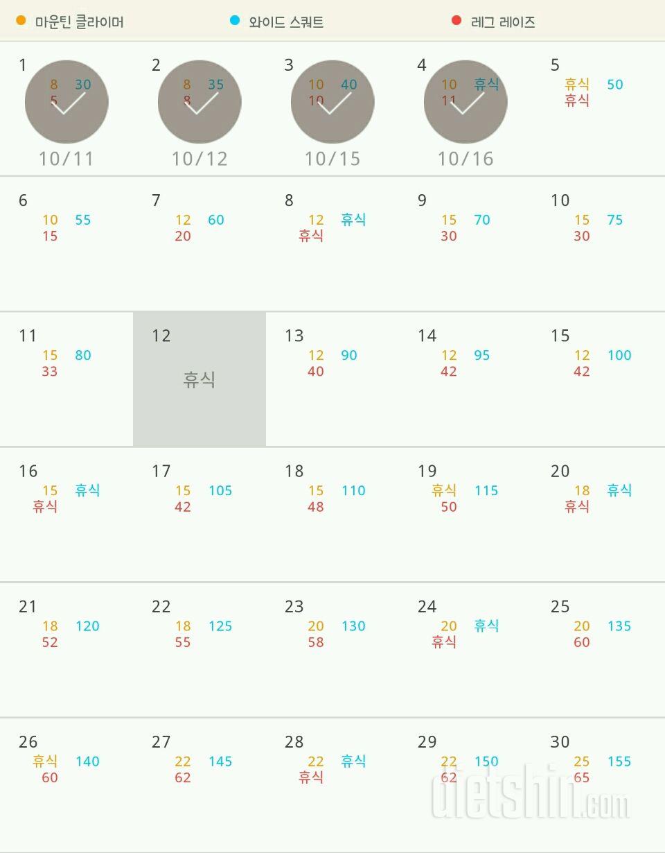 30일 체지방 줄이기 4일차 성공!