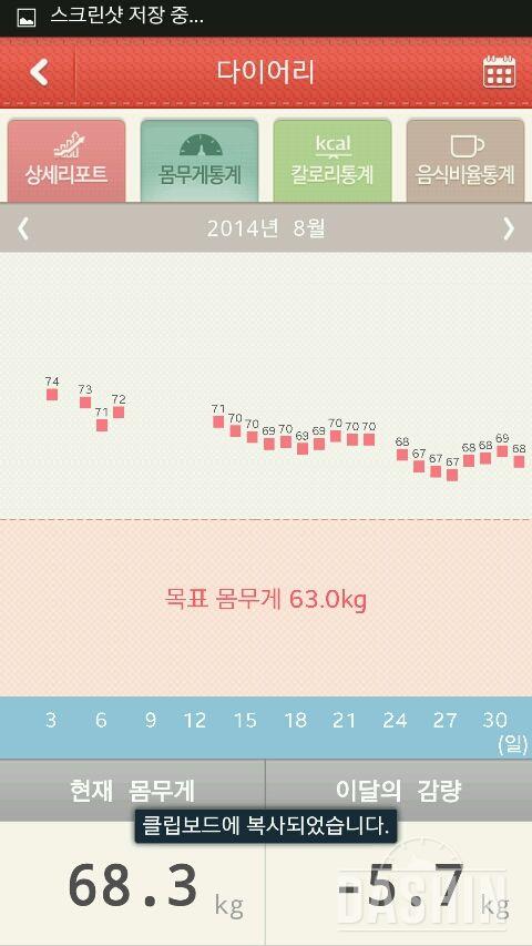 저만의 다이어트방법 88~65.4감량