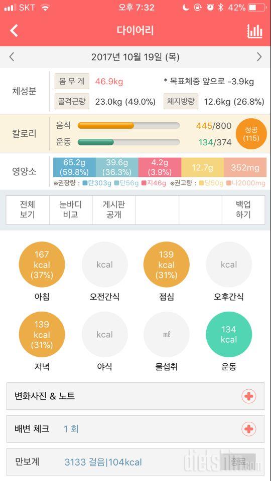 30일 밀가루 끊기 4일차 성공!