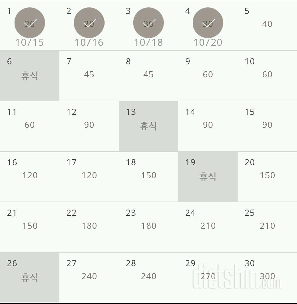 30일 플랭크 4일차 성공!