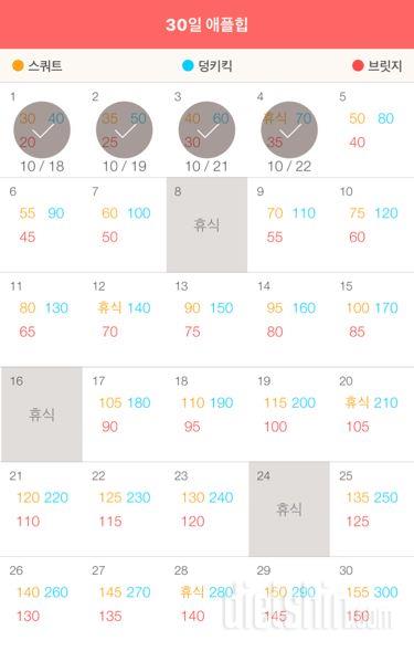 30일 애플힙 4일차 성공!