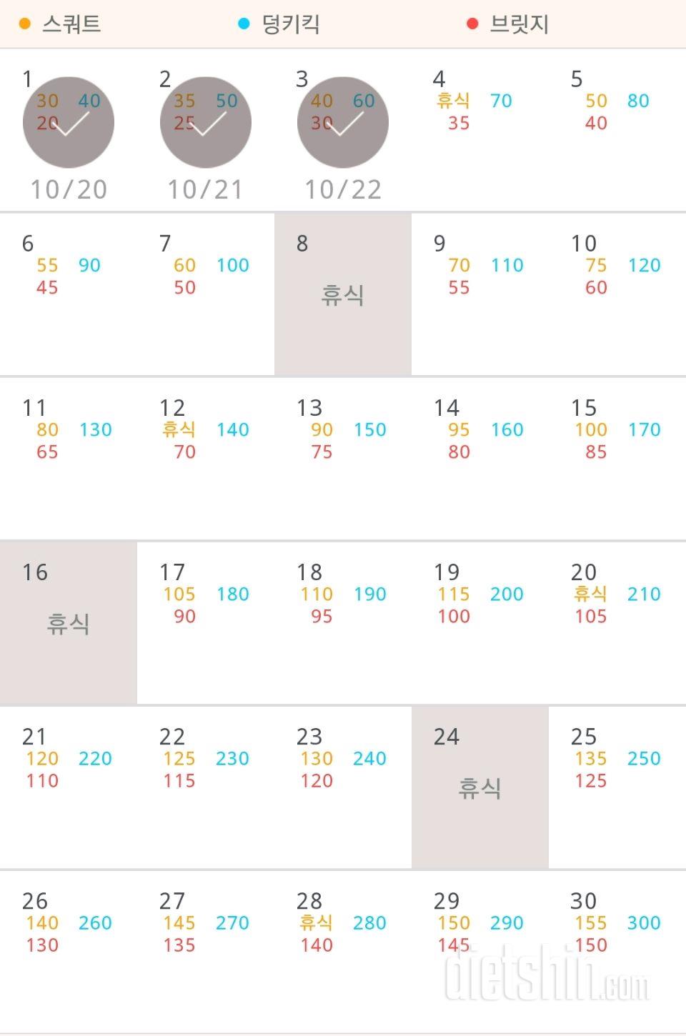 30일 애플힙 123일차 성공!