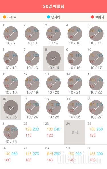 30일 애플힙 141일차 성공!