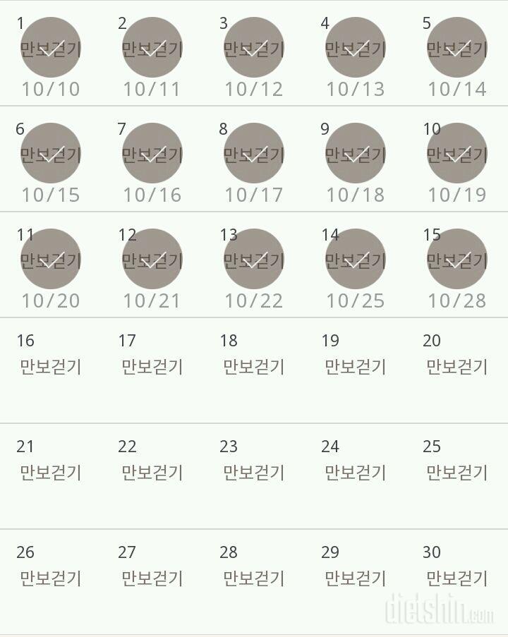 30일 만보 걷기 15일차 성공!