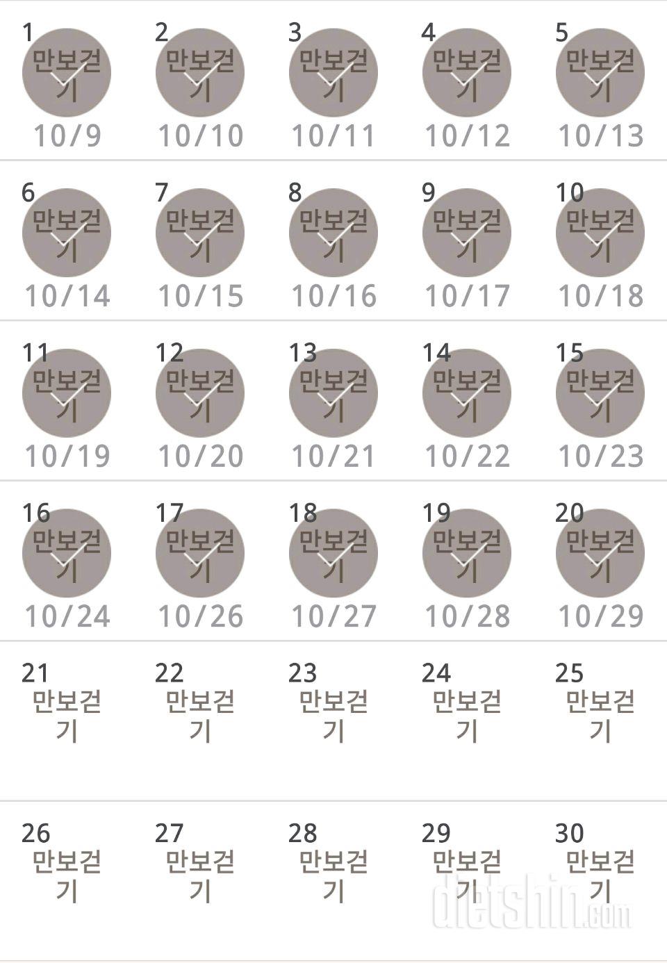 30일 만보 걷기 20일차 성공!