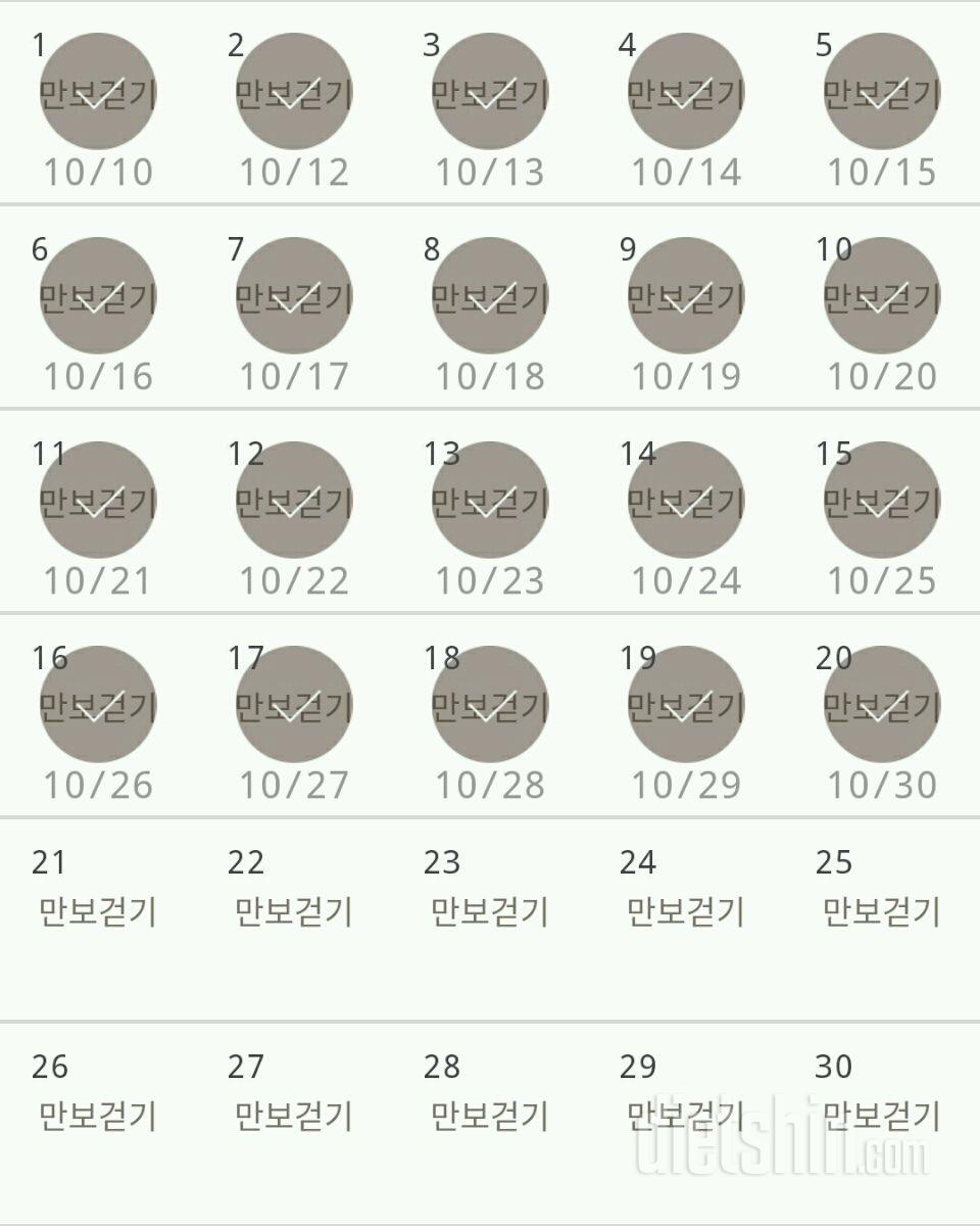 30일 만보 걷기 20일차 성공!