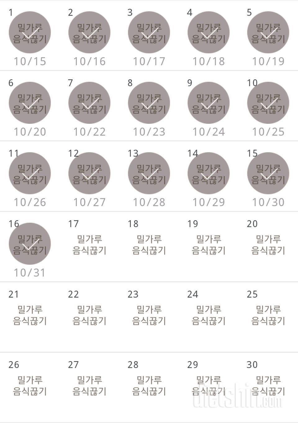 30일 밀가루 끊기 136일차 성공!