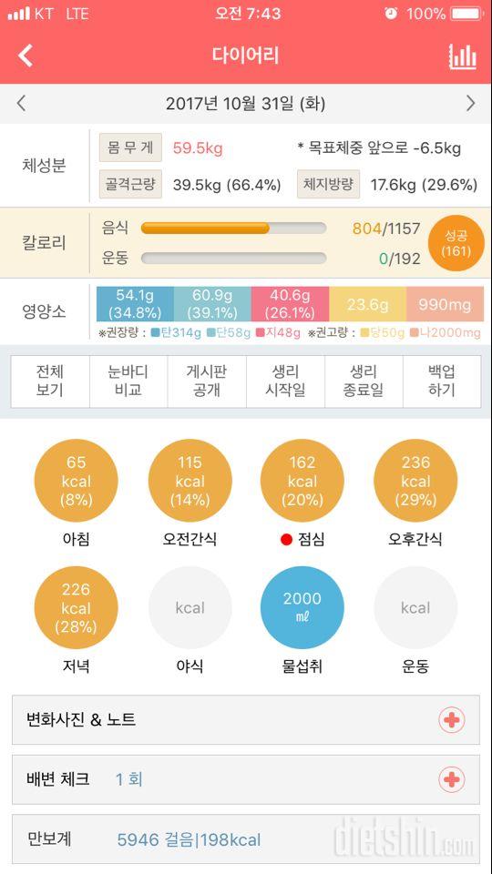 30일 당줄이기 10일차 성공!