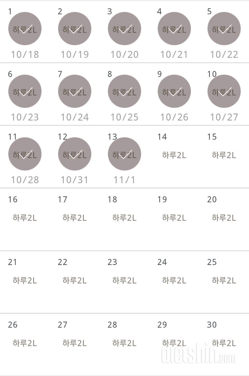 30일 하루 2L 물마시기 253일차 성공!