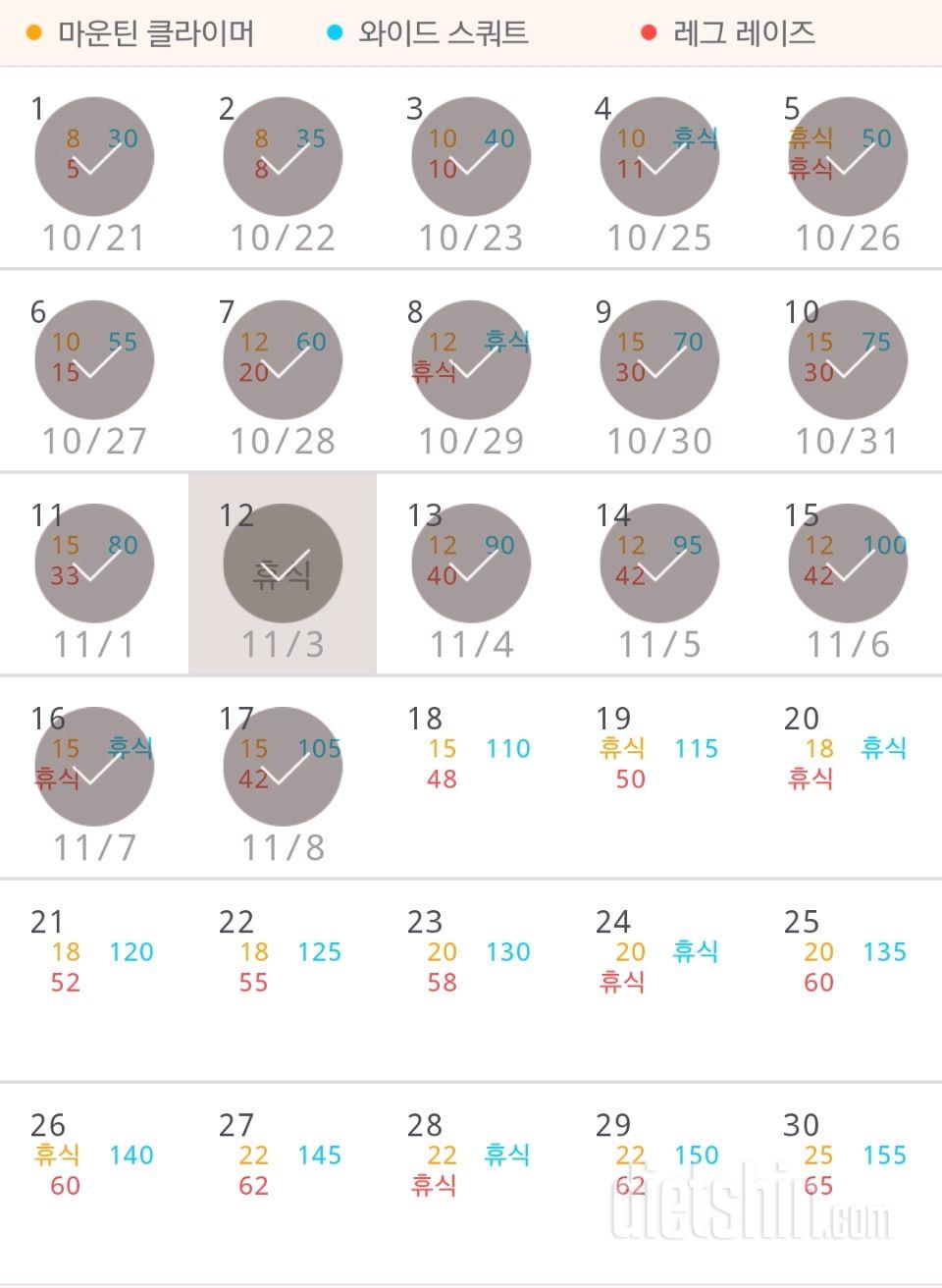 30일 체지방 줄이기 17일차 성공!