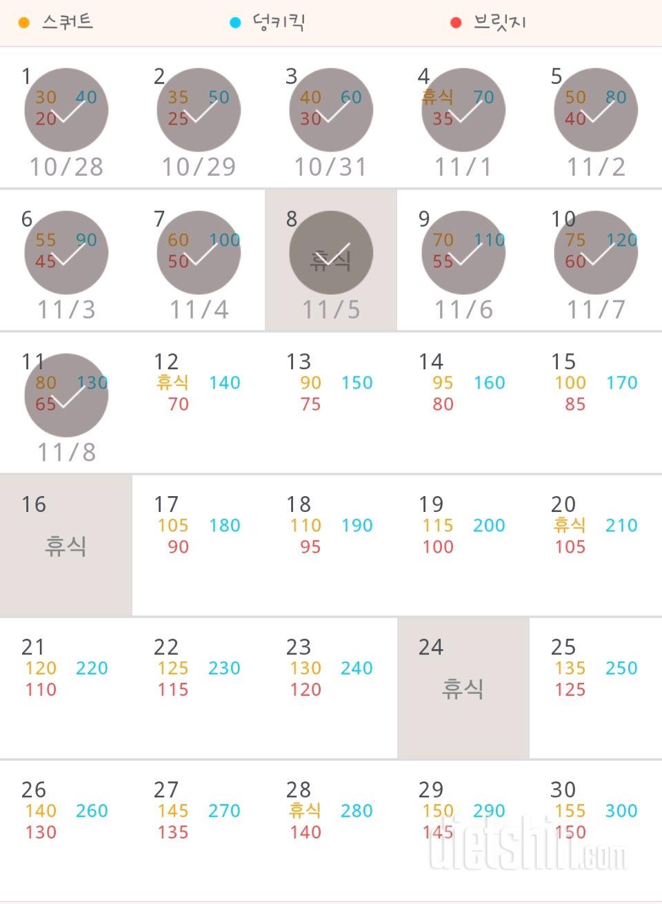 30일 애플힙 71일차 성공!