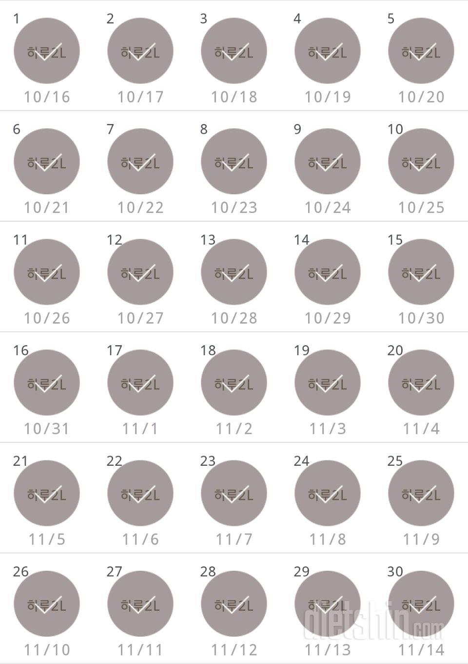 30일 하루 2L 물마시기 300일차 성공!