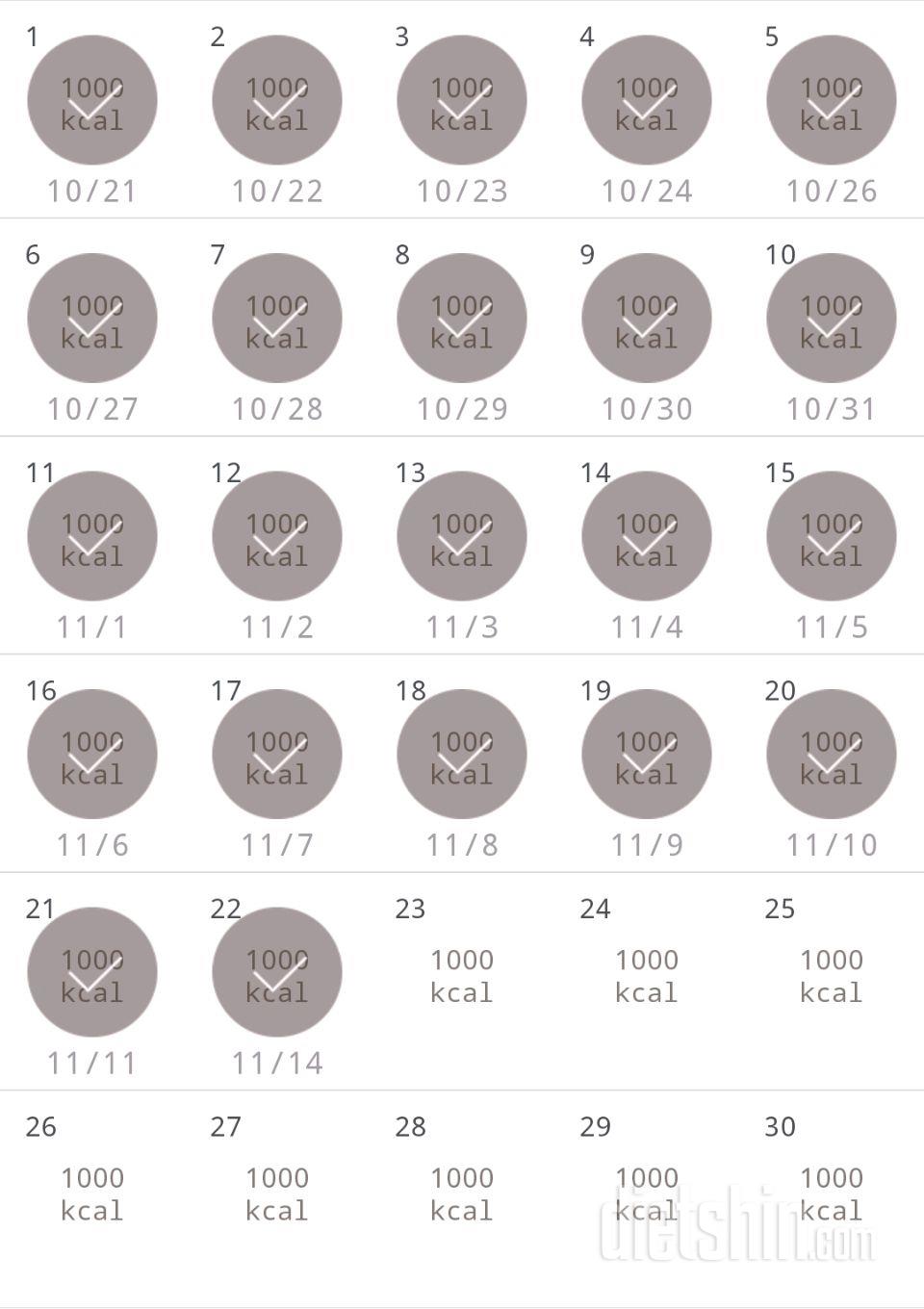 30일 1,000kcal 식단 112일차 성공!