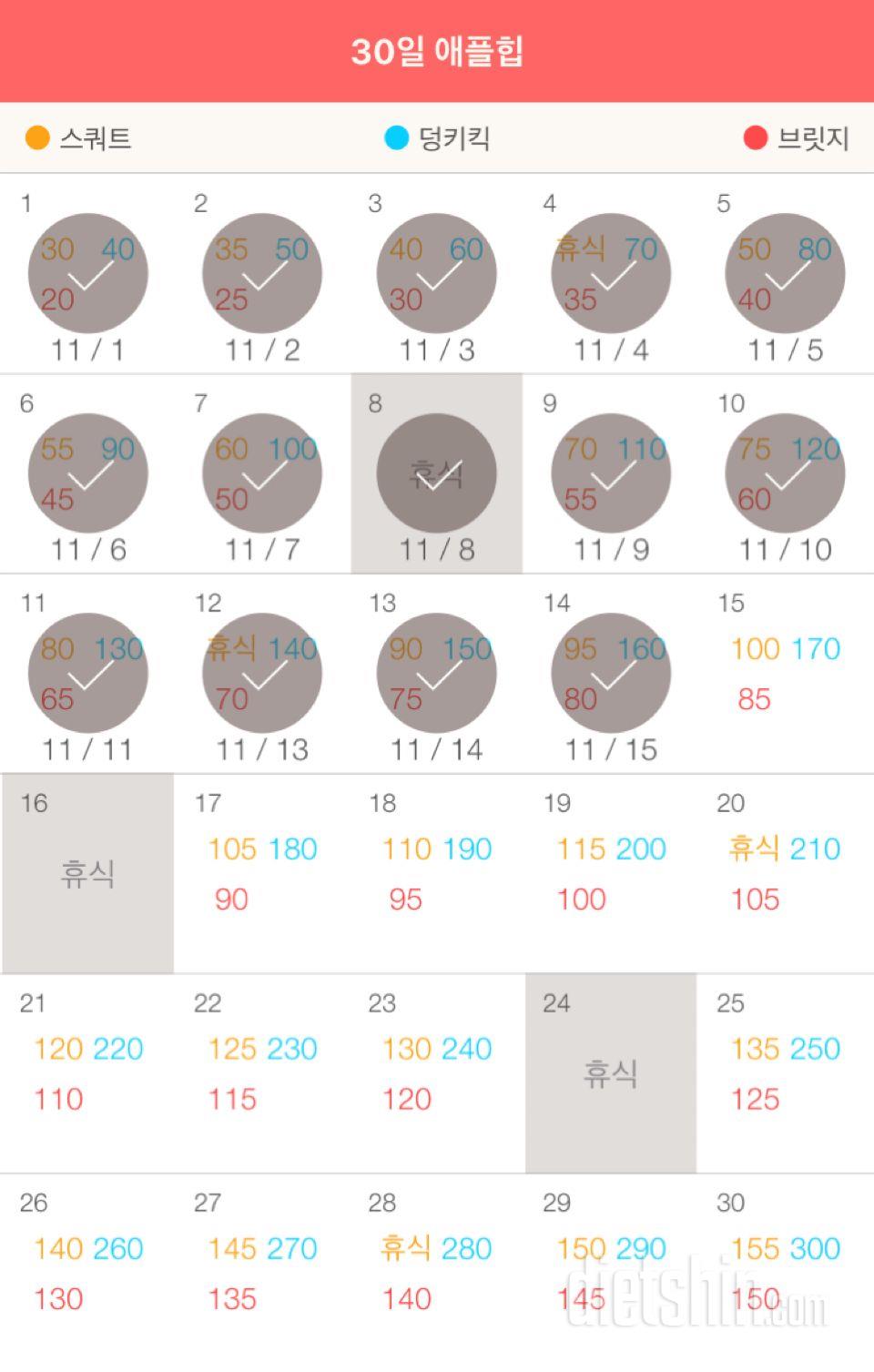 30일 애플힙 104일차 성공!