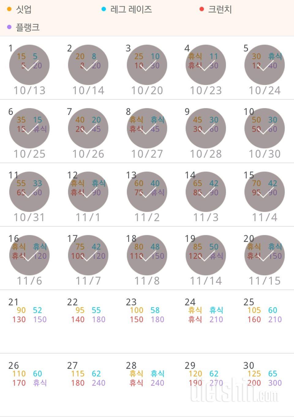 30일 복근 만들기 110일차 성공!