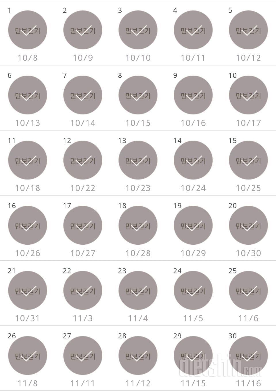 30일 만보 걷기 30일차 성공!