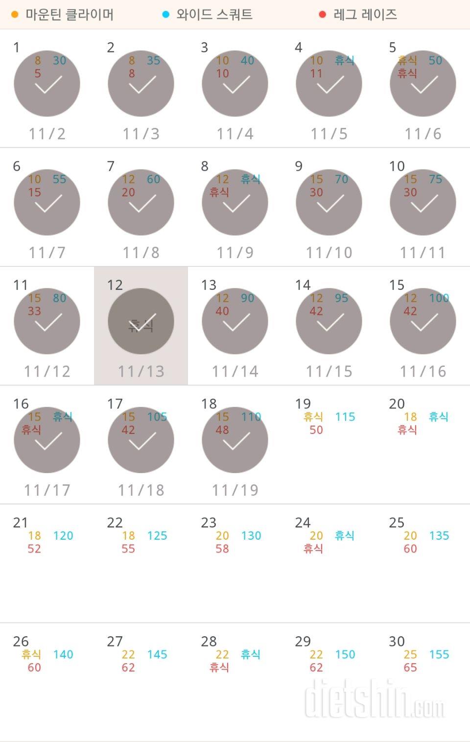 30일 체지방 줄이기 18일차 성공!